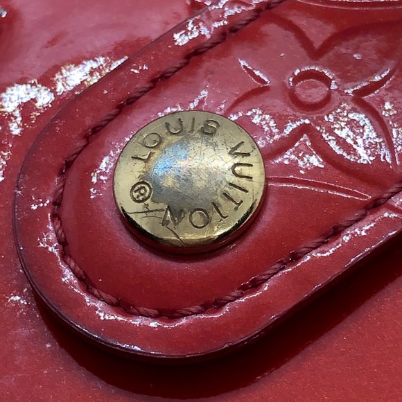 Louis Vuitton Agenda - Red Patent Leather Notebook Binder / Cover - Picture 4 of 10